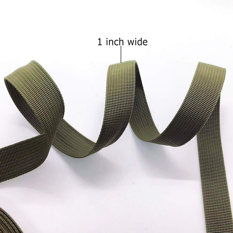 HanyHere 1 Roll 65.6 Feet Tree Tie for Plant Support Garden Strap 1 Inch Width Staking and Guying Material 1,800 Lbs Strength (Army Green) - Image 2